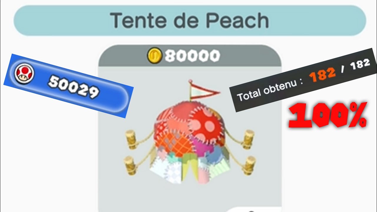 Super Mario Run complété à 100% - La tente de Peach