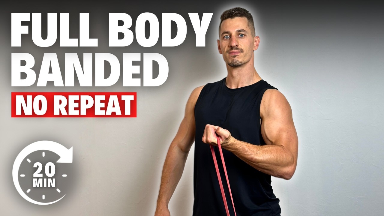 20 Min FULL BODY RESISTANCE BAND WORKOUT | No Repeat | Strength at Home ...