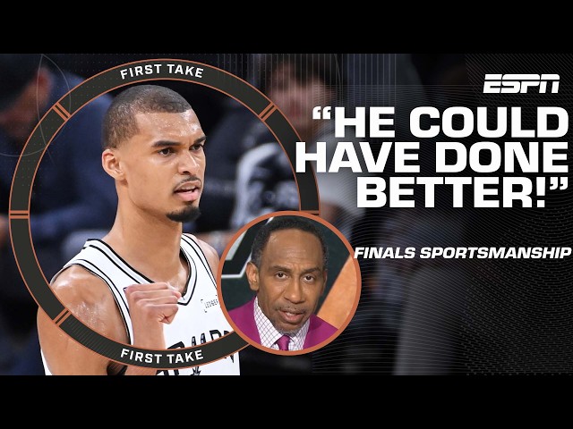 Stephen A. takes issue with Wemby not shaking hands after the Spurs' NBA Finals loss 👀  | First Take