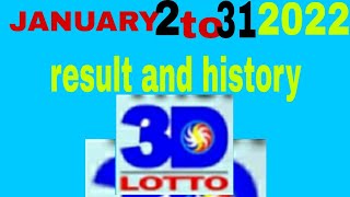 JANUARY 2 to 31 2022 3D swertres result and history | PCSO  CHANNEL