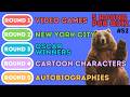 The 5 Round Pub Quiz | The Oscars, Video Games, Autobiographies, New York &amp; Cartoons (52) Mp3 Song
