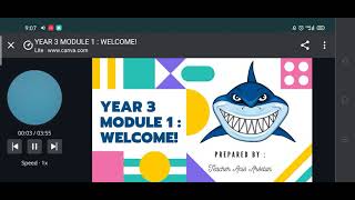 PDPR 2021 : English Year 3 Module 1 : Welcome! Lesson 1