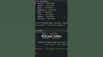 Print colored text in terminal in #python - #tip 77