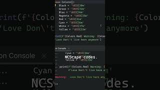 Print colored text in terminal in #python - #tip 77