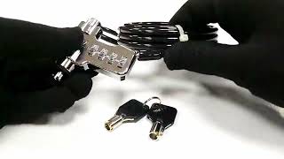 107911 Combination Cable Lock with Key | ABA Locks