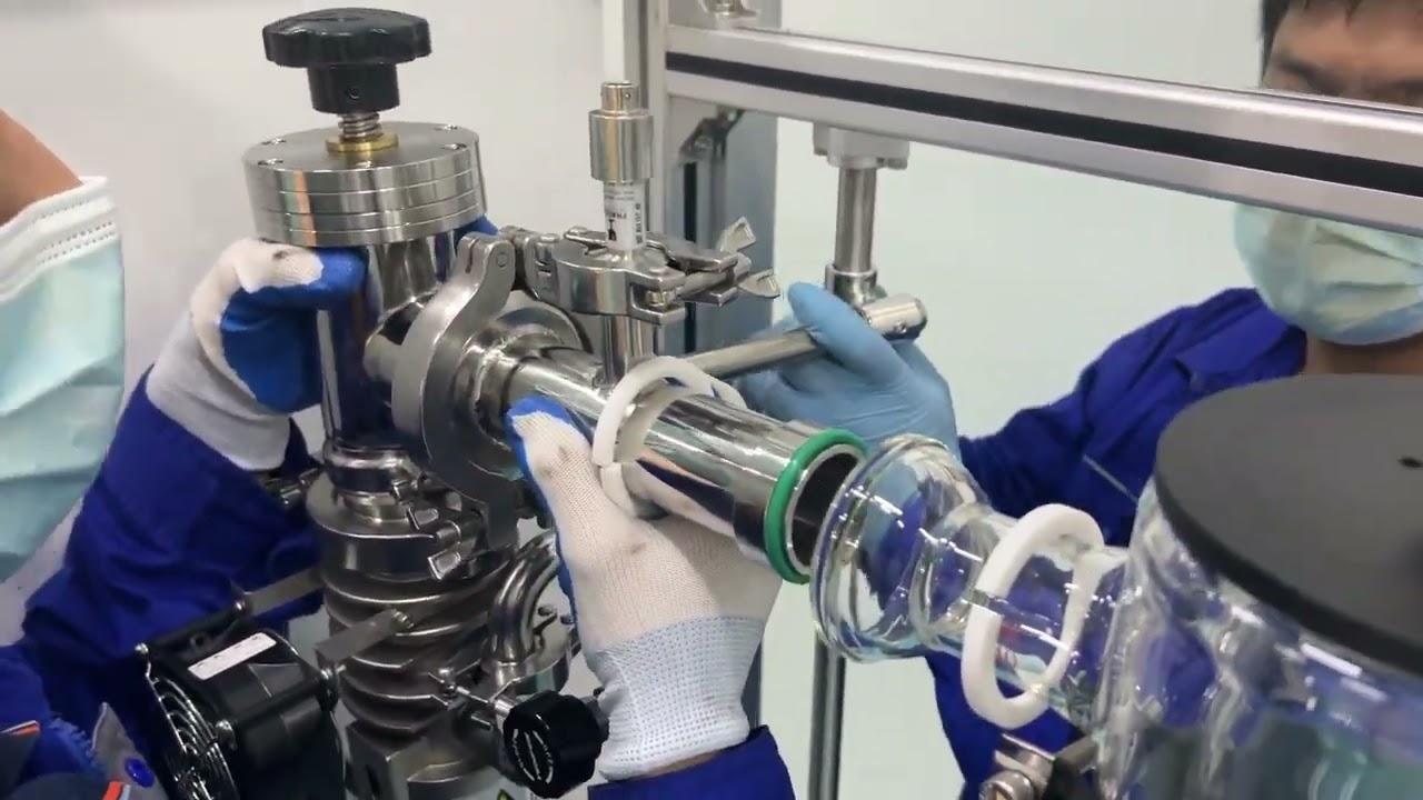 Aishengke molecular distillation device detailed installation instruction video