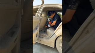 Dad refurbished the car that Grandma had given.