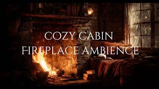 Cozy Cabin Ambience -  3 hours of Fireplace and Fire Crackling sounds for Sleep, Relax, Study , Read