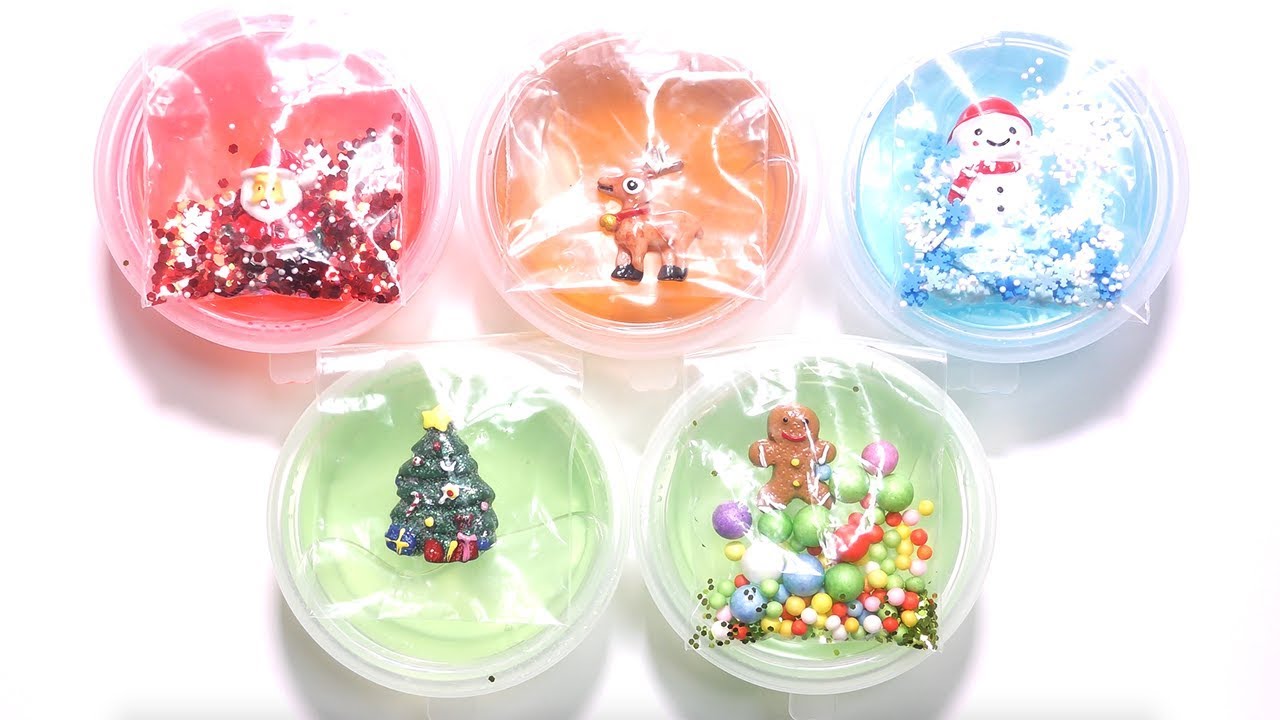 ASMR】amazonで購入したクリスマススライム【音フェチ】 - YouTube