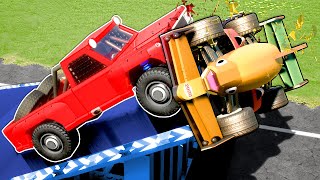 Stunt Jump Race In Weird Cars Lego Brick Rigs