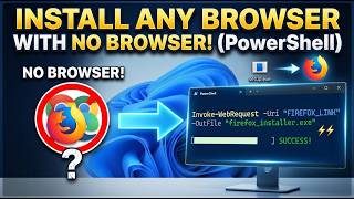 How to Install ANY Browser with NO Browser! PowerShell Trick screenshot 1