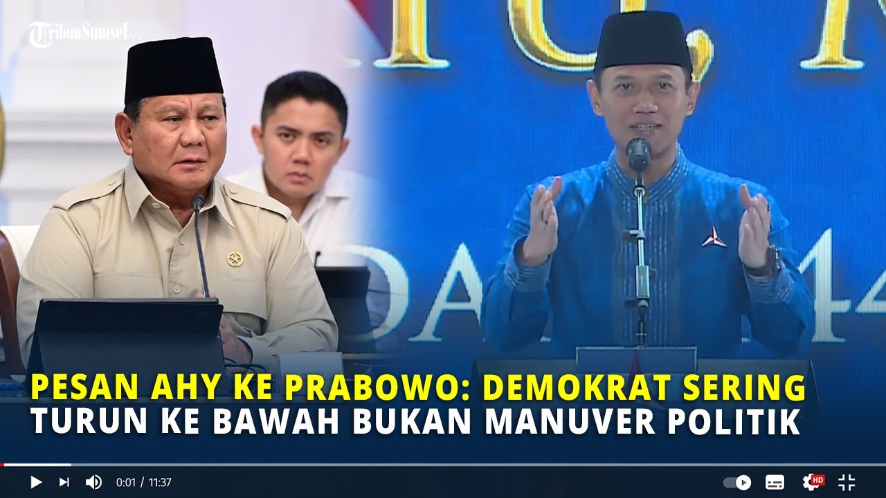 Pesan AHY ke Prabowo: Demokrat Sering Turun ke Bawah Bukan Manuver Politik