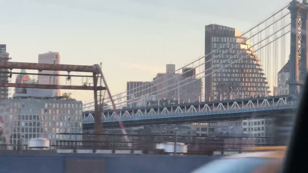 차안에서 본 브루클린 브릿지