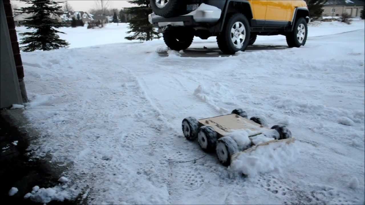 Midnight Robotics MR6.  6 wheel drive wooden robot