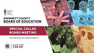 Special Called Board of Education Meeting, August 3, 2026