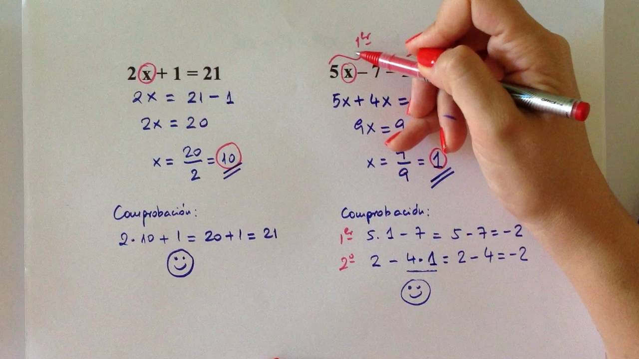 1º y 2º ESO: Resolución de Ecuaciones de Primer Grado