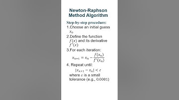 Newton Raphson method algorithm short | newton Raphson method