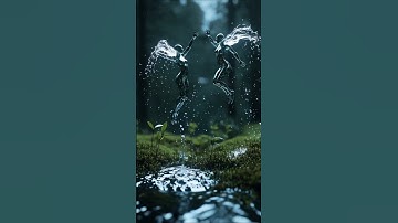 Water Spirits Awakening | Surreal ai CGI Animation in a Magical Forest 🌿💧 #ai #cgi #cgiverseai