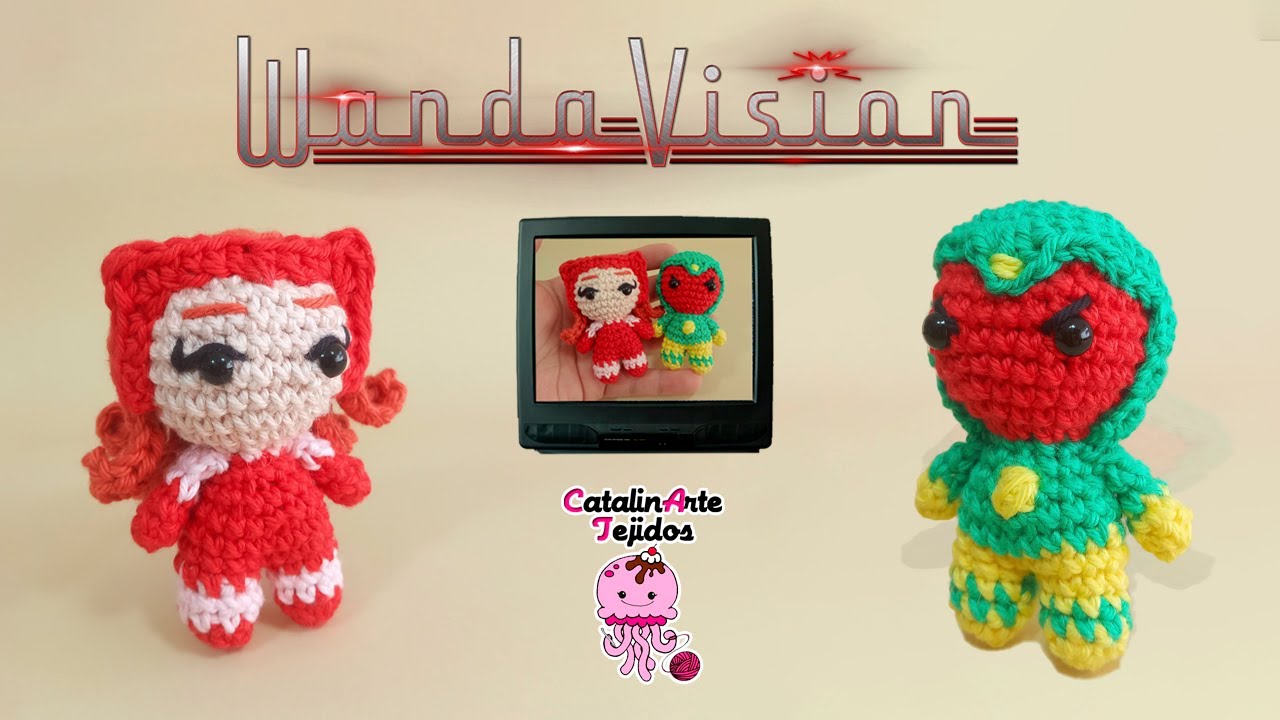 Wanda y Visión mini amigurumis | CatalinArte Tejidos