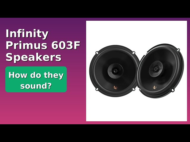 REVIEW (2026): Infinity Primus 603F Speakers. Features. - YouTube