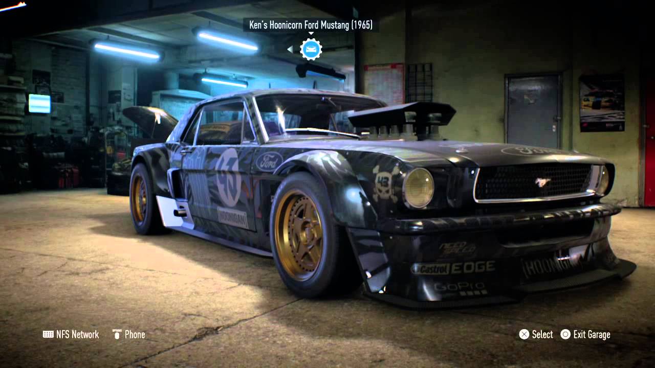 Need For Speed 15 New Dlc Car Showcase Ken Block S Hoonicorn 1965 Mustang Youtube