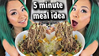 Lazy Cooking: MY GO-TO 5 MINUTE BOWL (VEGAN) // Cook With Me