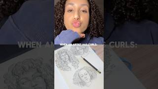 Curly hair artist draws curly hair #sketchful #sketchful #curlyhair #drawing #howtodraw #girly