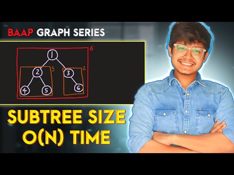 G-11 Calculate Subtree size in O(N) || Baap Graph Series || C++/Java