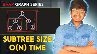 G-11 Calculate Subtree size in O(N) || Baap Graph Series || C++/Java