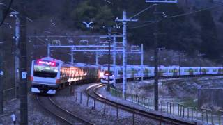 中央線 E233 & E257 あずさ 相模湖-高尾