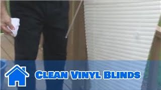 To clean vinyl blinds you'll need a bucket, white distilled vinegar,
cloth, spray bottle and hose. your with guidance from ...