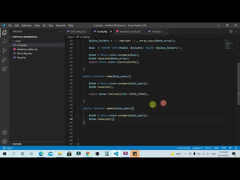 The update  method of the CRUD class  - Build real website using object oriented php, OOP pt5