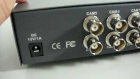 8 Channel Color Quad Processor For Camera Viewing/Recording/Play-back on VCR and TV