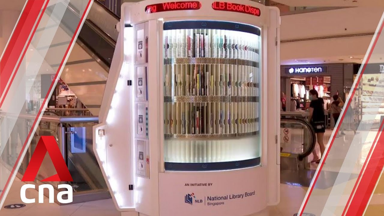 NLB launches machine that dispenses books and ebooks YouTube