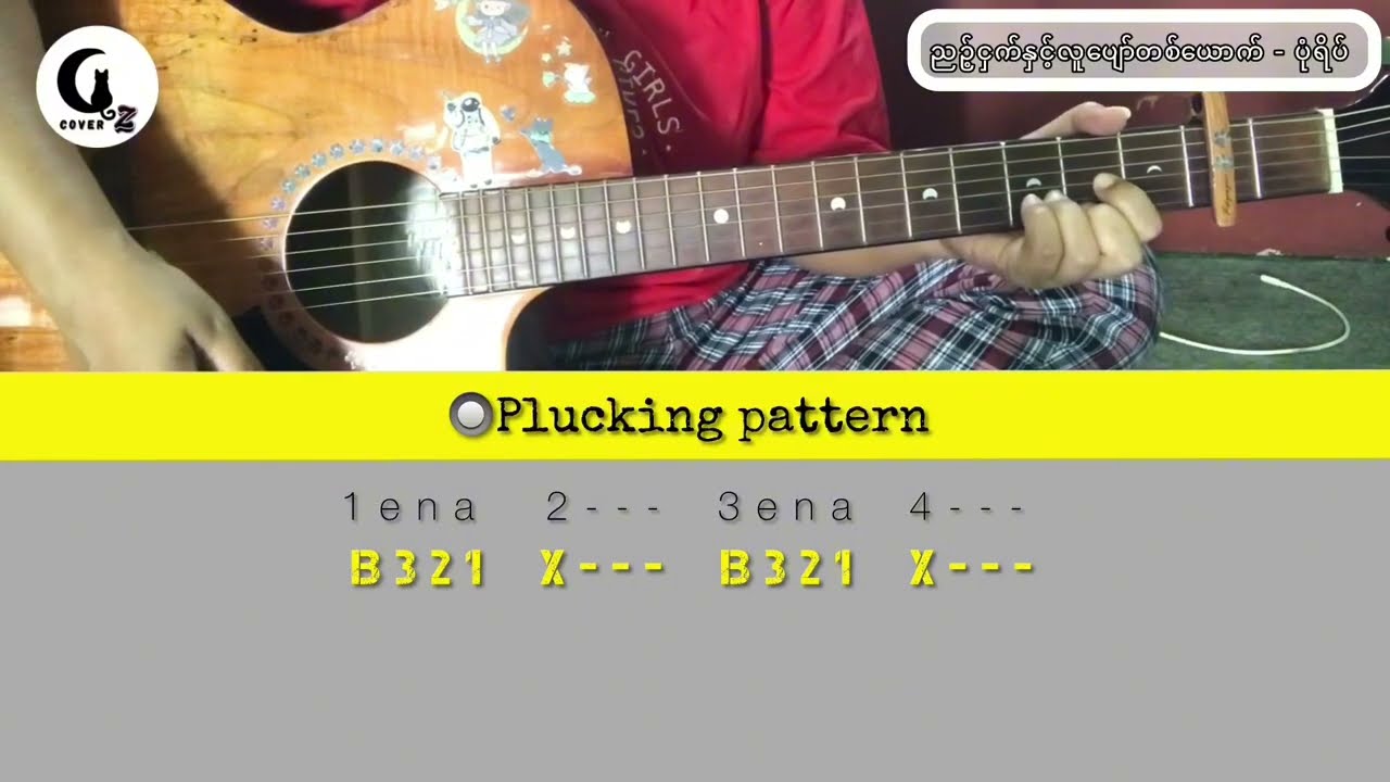 ညဉ့်ငှက်နှင့်လူပျော်တစ်ယောက် - ပုံရိပ် | Guitar Tutorial by Cover Z
