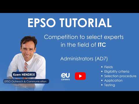 EPSO Tutorial: ICT competition (Grade AD7)