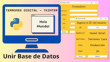 Conectar Base de Datos con Tkinter y Python - Terrones Digital