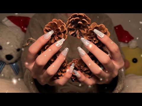 ASMR Gentle Tapping & Scratching with Christmas Nails🎄(No Talking)