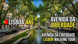 LISBOA PORTUGAL 4K 🇵🇹 | Avenida da Liberdade, Rossio & Restauradores | Walking Tour | Travel Guide