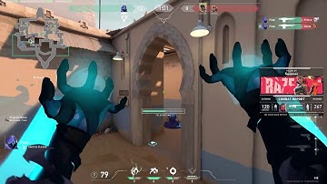 Velorant 1v5  Ace and 1v3 Clutch, that Marshal shot in the end.