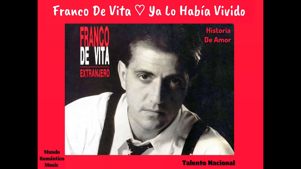 Ya Lo Habia Vivido : Franco De Vita - YouTube