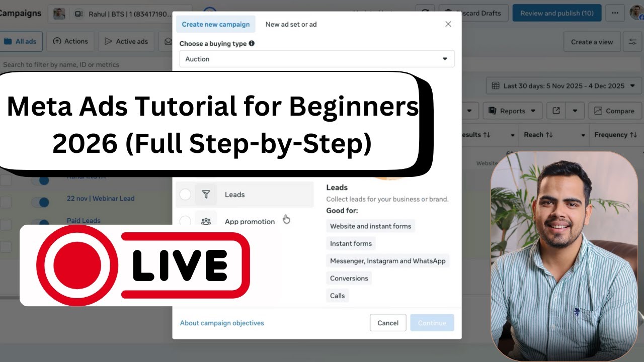 Meta Ads Tutorial for Beginners 2025 (Full Step-by-Step) | Rahul ...
