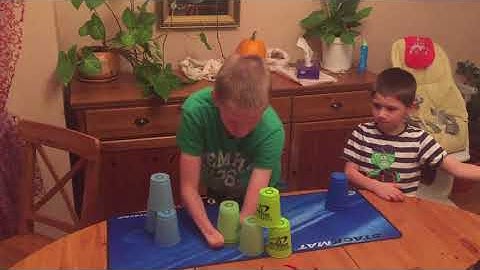 Fastest Cup Stacking with No Hands
