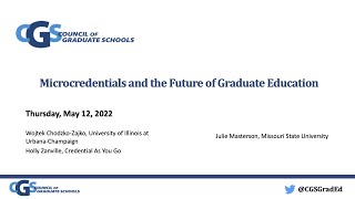Microcredentials and the Future of Graduate Education (May 12, 2022)