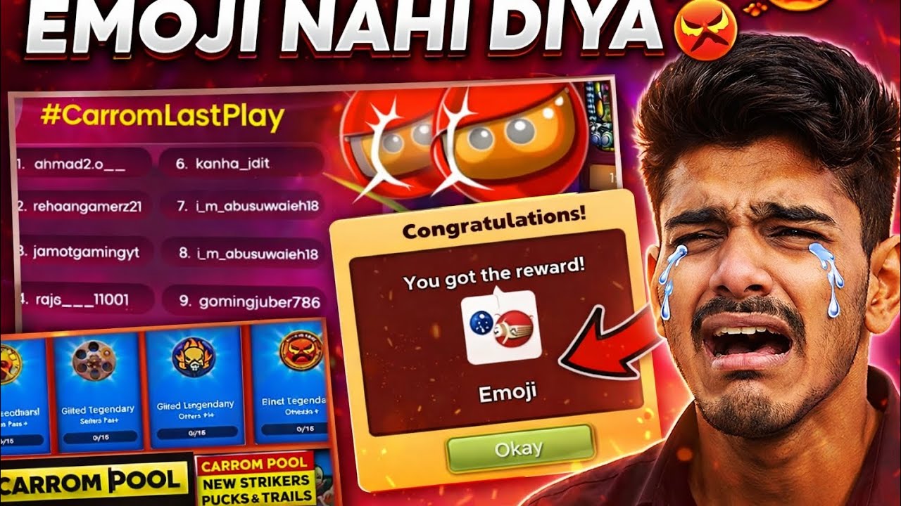 MINICLIP AB TAK EMOJI NAHI DIYA 😭⏰ | Carrom Pool Players Angry 🤬#1millionviews #carrompool #viral 👿