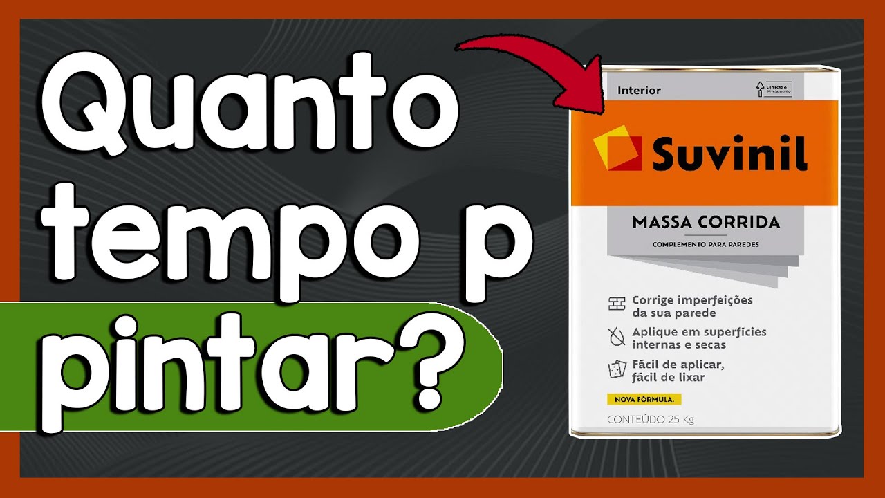 Quanto Tempo Precisa Esperar a Massa Corrida Secar Para Pintar? - YouTube