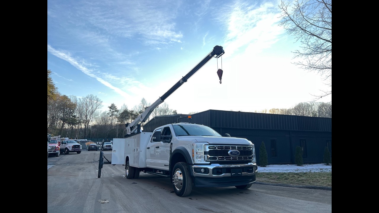 2024 Ford F550 Mechanics Truck, 24k Miles, 4x4, Diesel, Stellar 5521 Crane