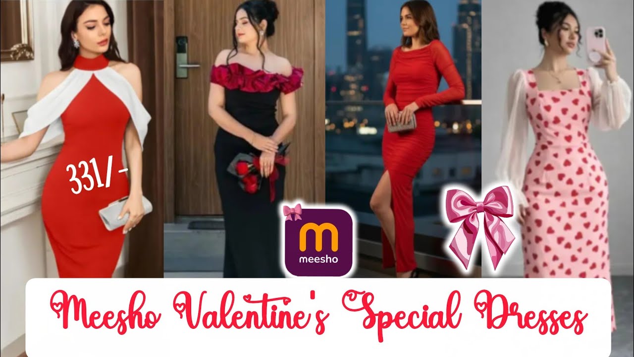 Valentine's Dresses Try On Haul Under 500/- | Red♥️ Dresses From Meesho #meesho #redress @Meesho  