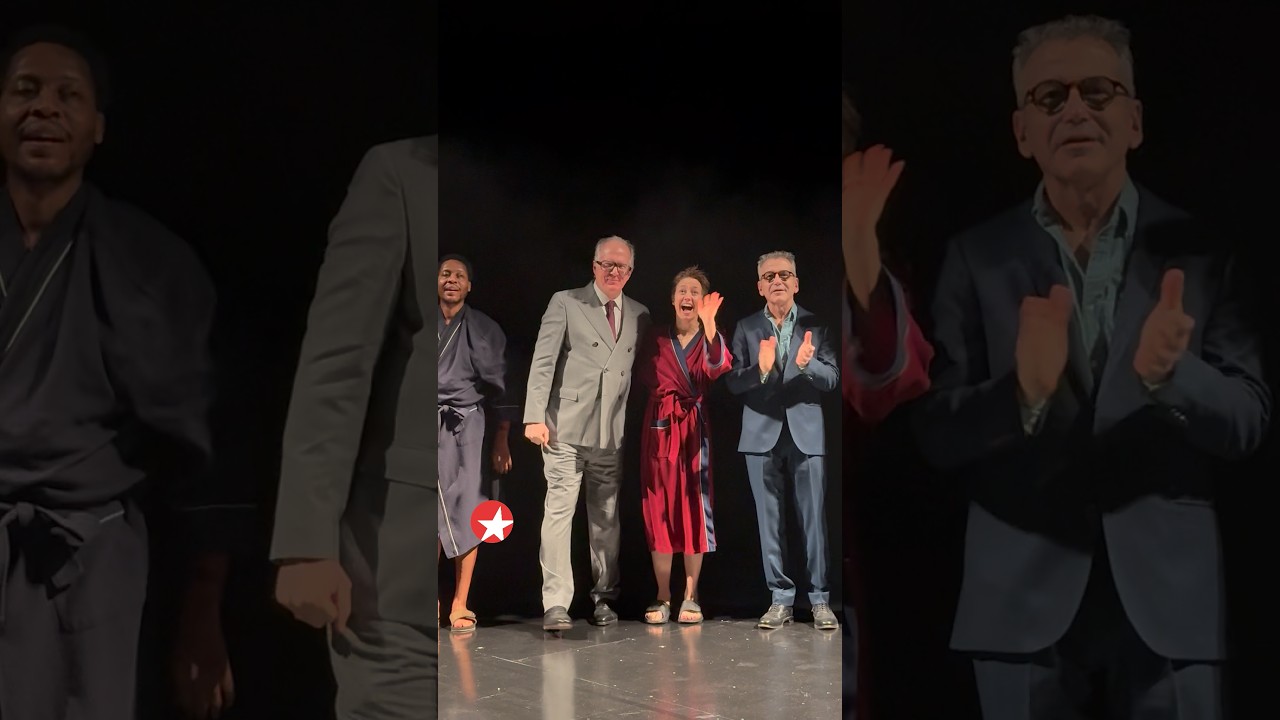 Carrie Coon & the BUG Broadway company take their opening night bows of the Tracy Letts play