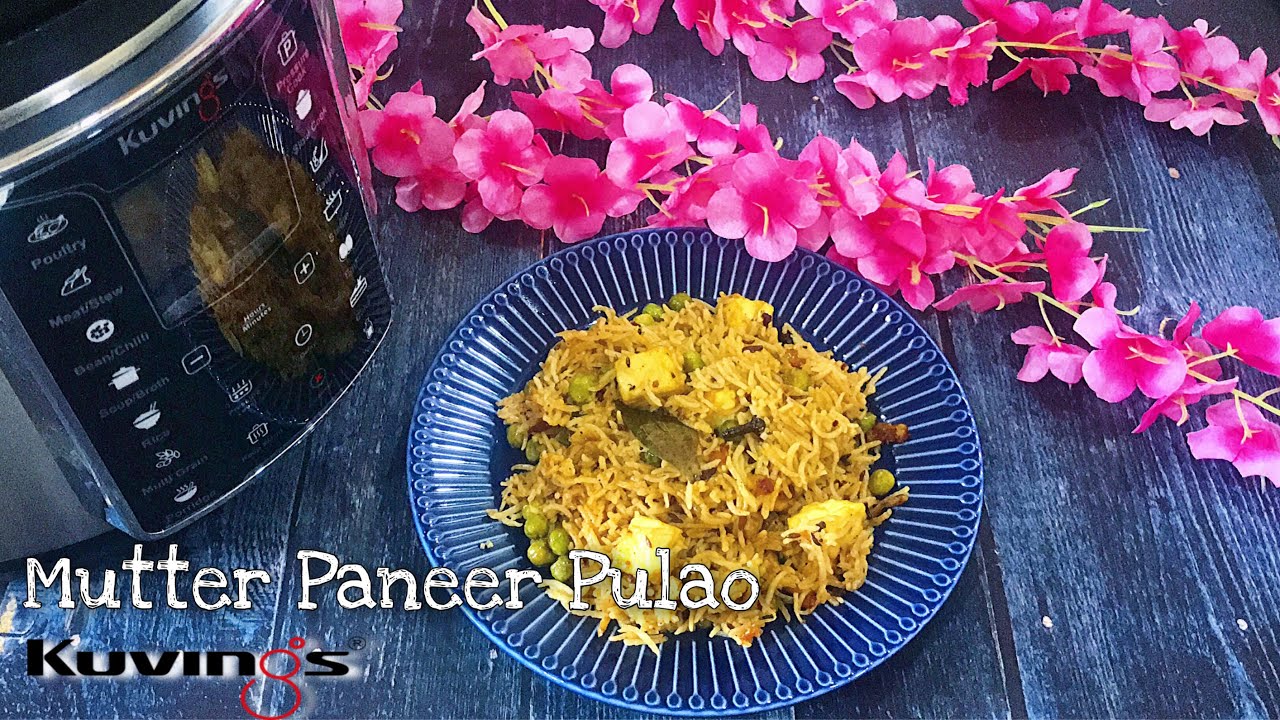 Mutter Paneer Pulao in Kuvings Multipot Pulao in multipot Rice